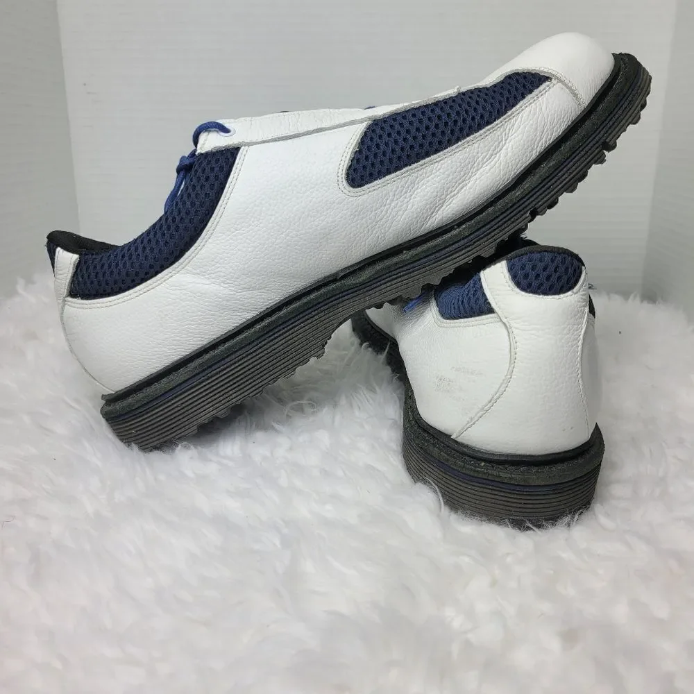 Allen Edmonds Jack Nicklaus Mens Shoes size 11 White Navy Hybrid Spikeless Golf